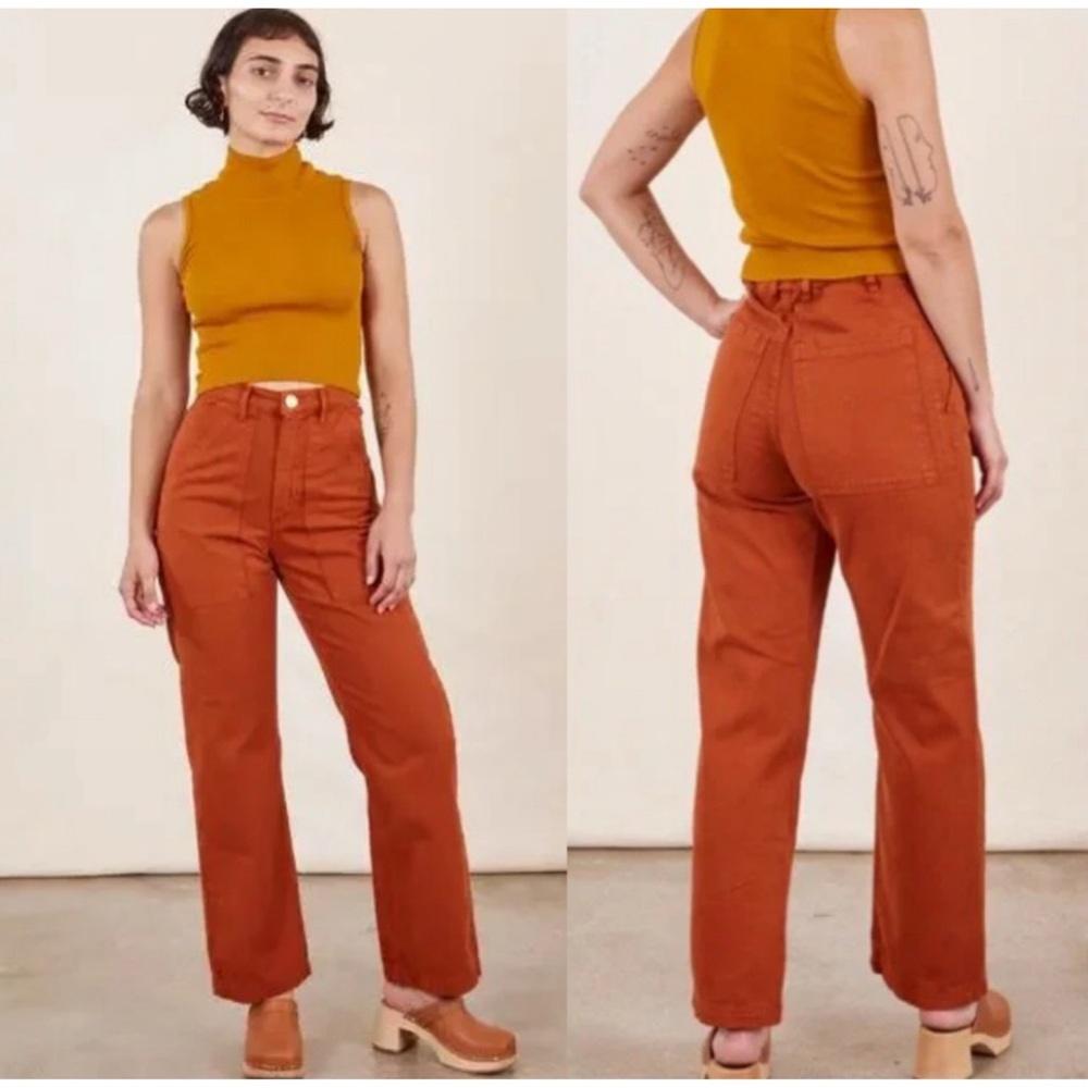 Big Bud Press Work Pants Burnt Terracotta Utility Workwear Trendy